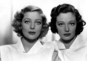 Loretta Young and Polly Ann Young in a publicity shot for The White Parade (1934).